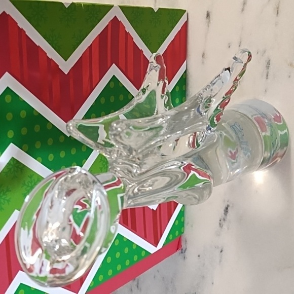 Vintage 9" Tall Clear Lead Chrystal Christmas Angel 2.24LB - Picture 6 of 16